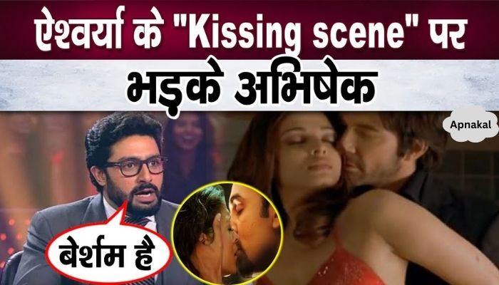 Husband Abhishek angry over Aishwarya's kissing scene