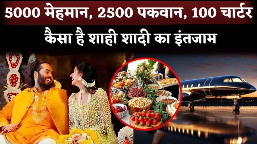 Anant Ambani-Radhika Merchant Wedding 2500 Dishes, 100 Charter Plane And 5000 Guest