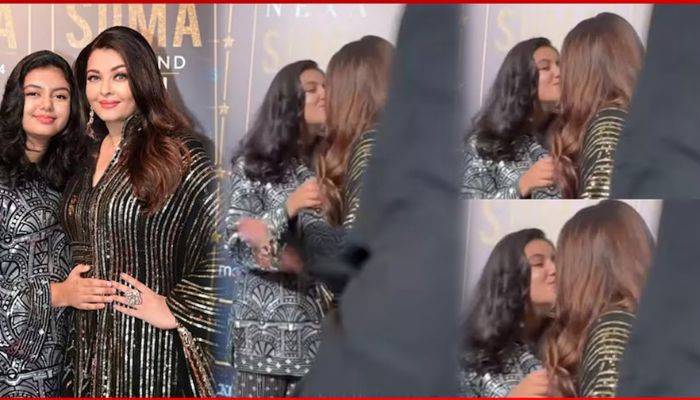 Aishwarya Rai Kisses Aaradhya Bachchan At SIIMA Award 2024 Function