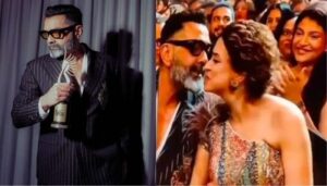 Bobby Deol gets the Best Villain award, liplocks with his wife Tanya in public