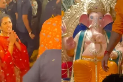 Radhika Merchant Looks Like A New Bride As She Held Anant Ambani's Hand To Welcome Ganpati Bappa