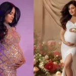 Yuvika Chaudhary Looks Angelic In A White And Pastel Themed Maternity Shoot Followed By A Glam Look