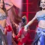 Jhanvi Kapoor danced by shaking her thin waist during live performance