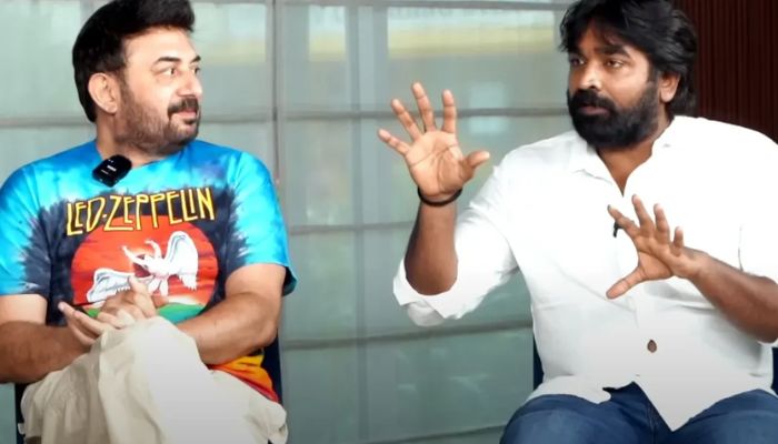 Vijay Sethupathi told that Arvind Swami of Roja Movie keeps calling him home and teasing him