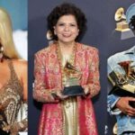 For which songs did Chandrika Tandon and Beyonce receive the Grammy Award